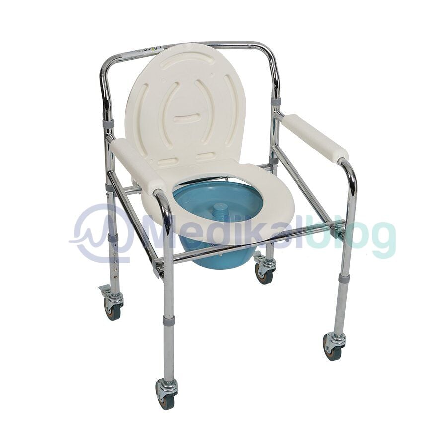 Tekerlekli Komot PR-771 - Tekerlekli Tuvalet Banyo Sandalyesi