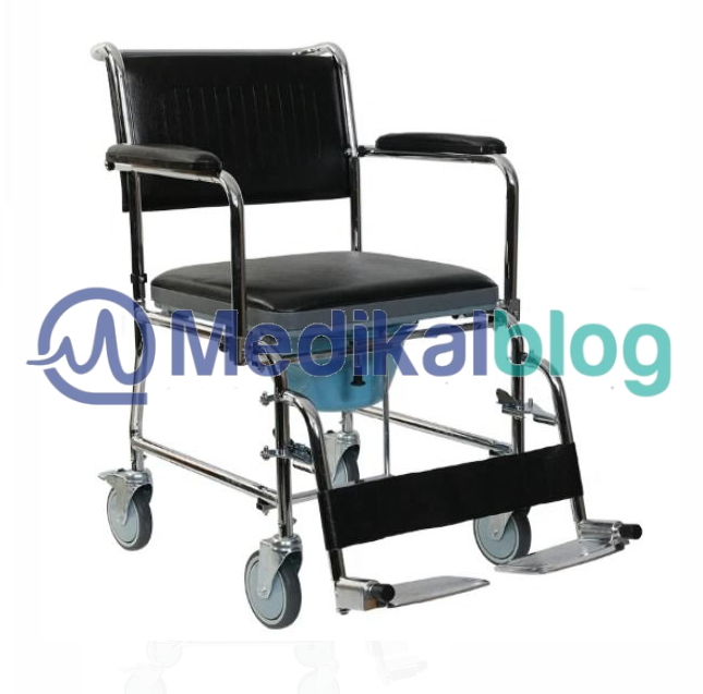 Klozetli Katlanır Ev Tipi Hasta Tekerlekli Sandalye DT 10