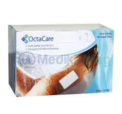Octacare Şeffaf PU Film Tıbbi Steril Yara Örtüsü Su Geçirmez 5*9 cm