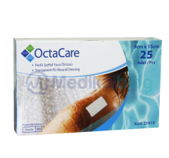 Octacare Şeffaf PU Film Tıbbi Steril Yara Örtüsü Su Geçirmez 9*15 cm