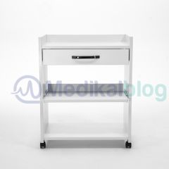 Ahşap Çekmeceli Raflı Etejer