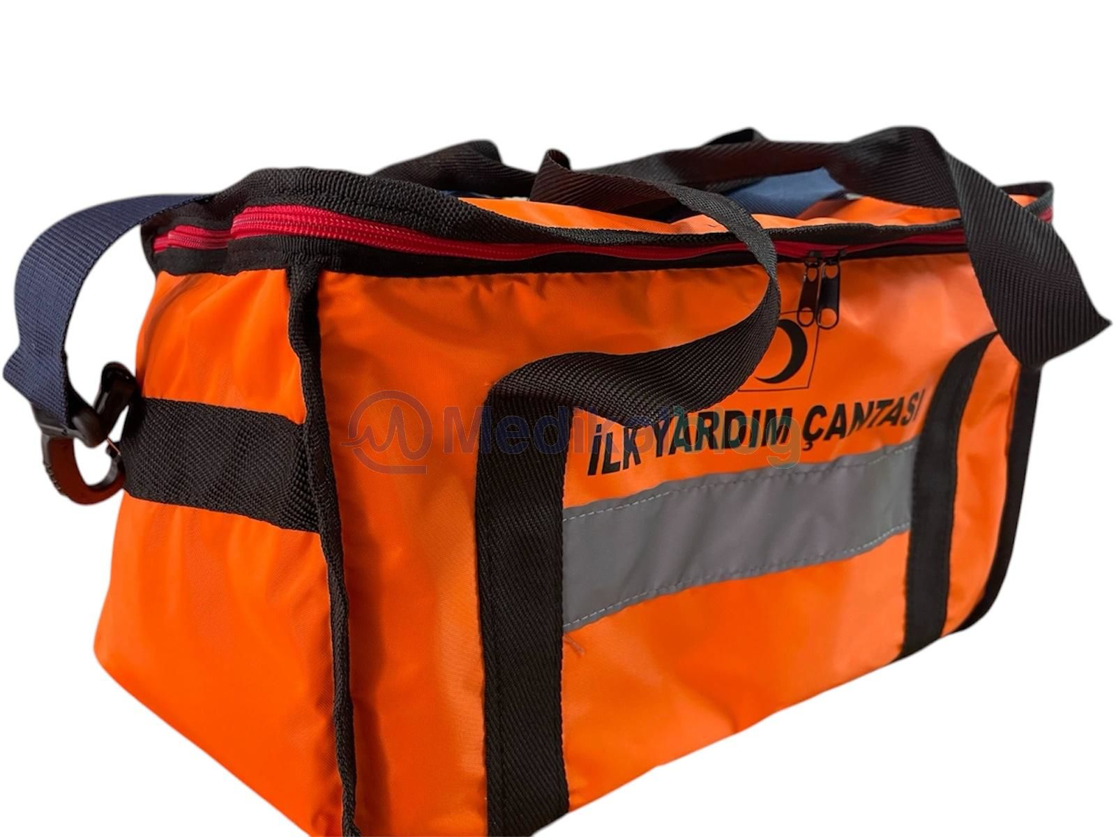 İlk Yardım Çantası Omuz Askılı ve Elde Taşınabilir Turuncu Cepsiz