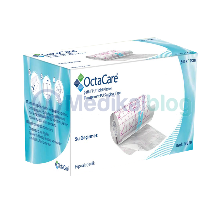 Octacare Film Su Geçirmez Yara Pansuman Örtüsü Dövme Koruyucu 10 cm*5 mt.