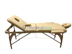Çanta Tipi Ahşap Masaj Masası Mavi Çantalı İkiye Katlanabilir Taşınabilir