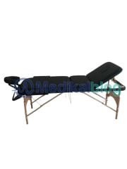 Çanta Tipi Ahşap Masaj Masası Siyah Çantalı İkiye Katlanabilir Taşınabilir