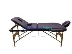 Çanta Tipi Ahşap Masaj Masası Krem/Bej Çantalı İkiye Katlanabilir Taşınabilir