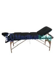 Çanta Tipi Ahşap Masaj Masası Krem/Bej Çantalı İkiye Katlanabilir Taşınabilir