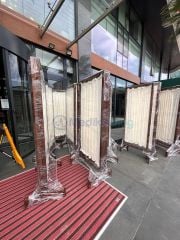 Ahşap Paravan Panel Seyyar Taşınabilir Katlanabilir Doktor Odası