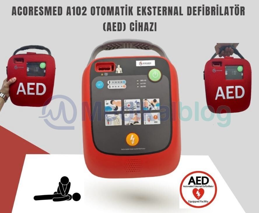 Defibrilatör Cihazı Acoresmed AED A102 OED Otomatik Eksternal