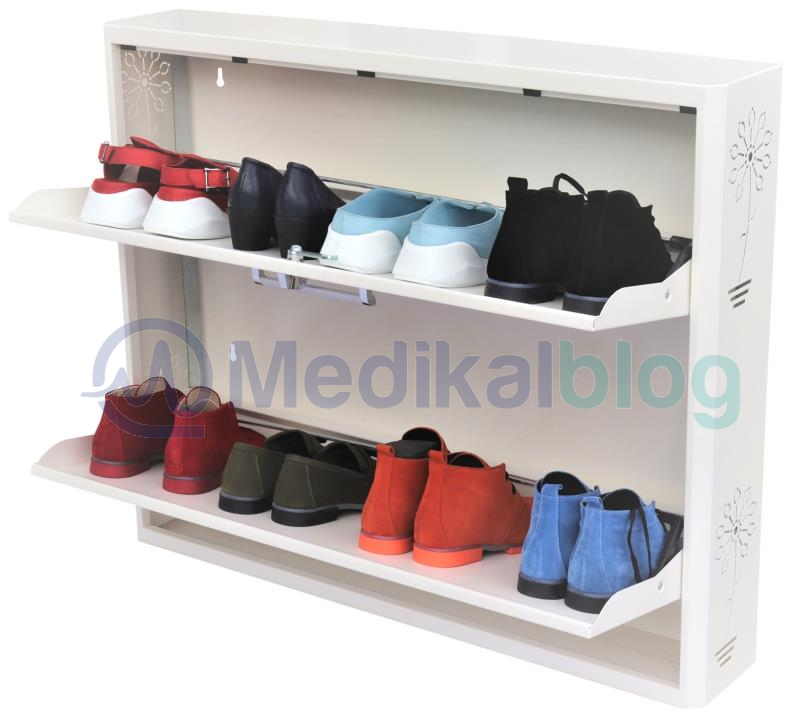 Ayakkabı Dolabı İmalatı Metal  8 Çift Ayakkabı için