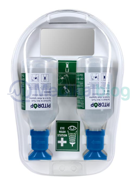 PITDROP Göz Duşu Yıkama İstasyonu 500 + 500 ML Kimyasal Aynalı