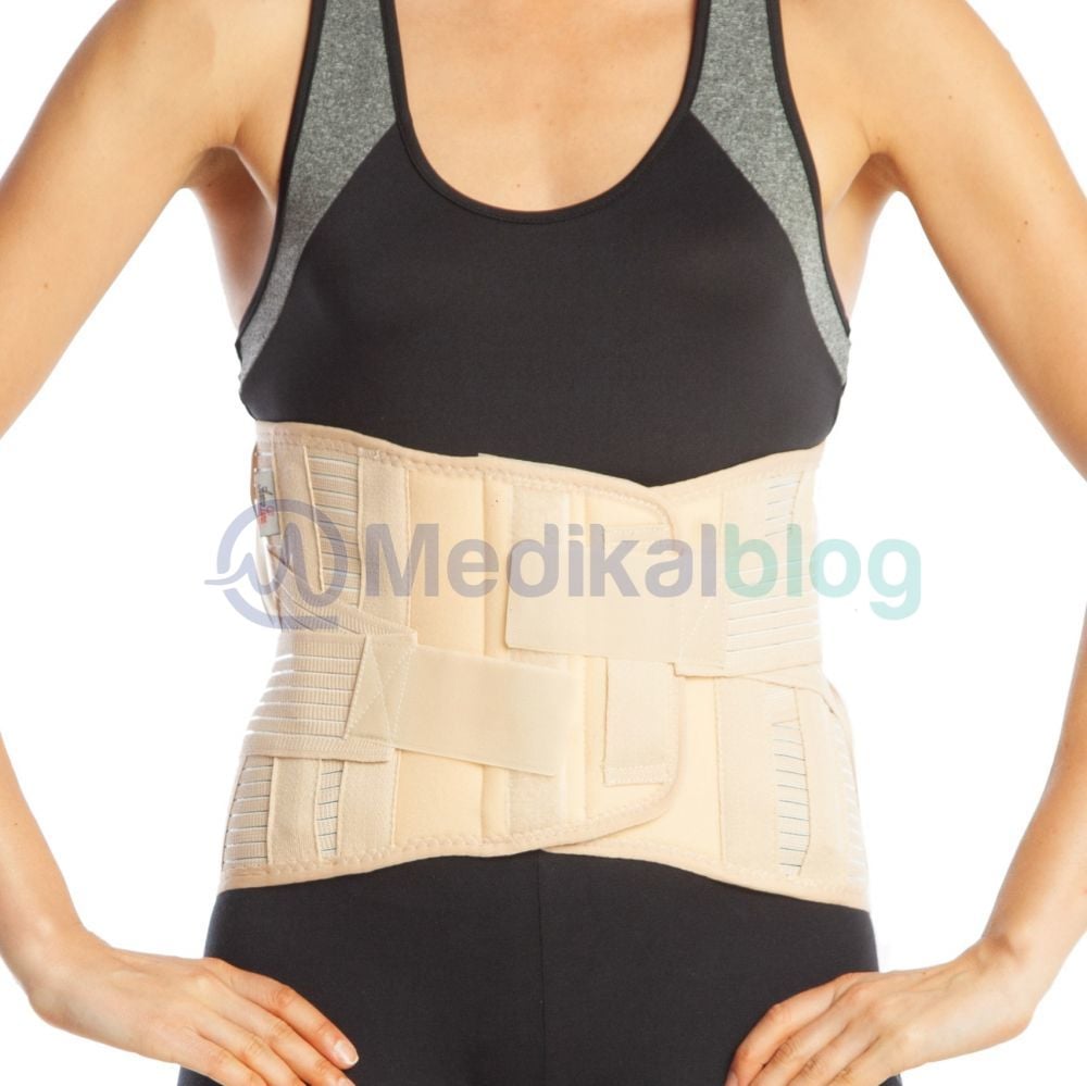 Lumbostad Korse Çelik Balenli 26 cm Bel Yüksekliği Ekstra Kemerli